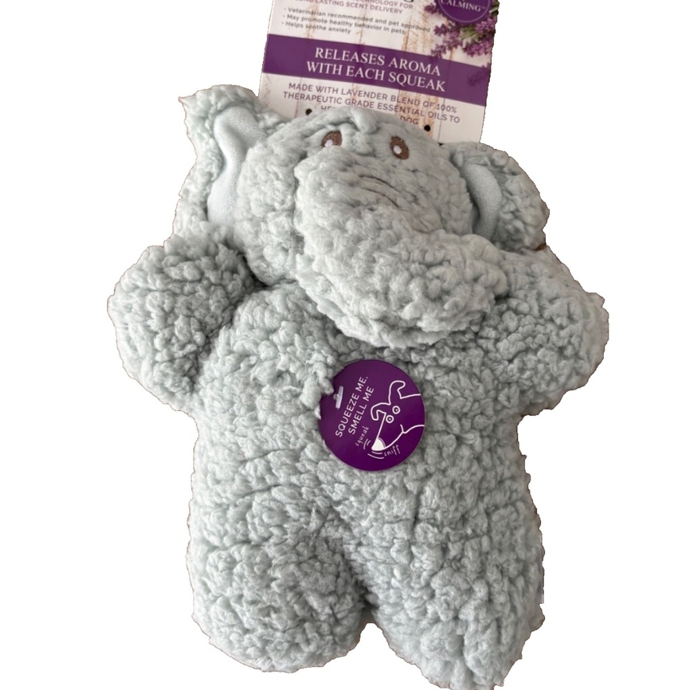 Multipet Aromadog Elephant Therapeutic Essential Oil Fleece Man Plush Dog Toy